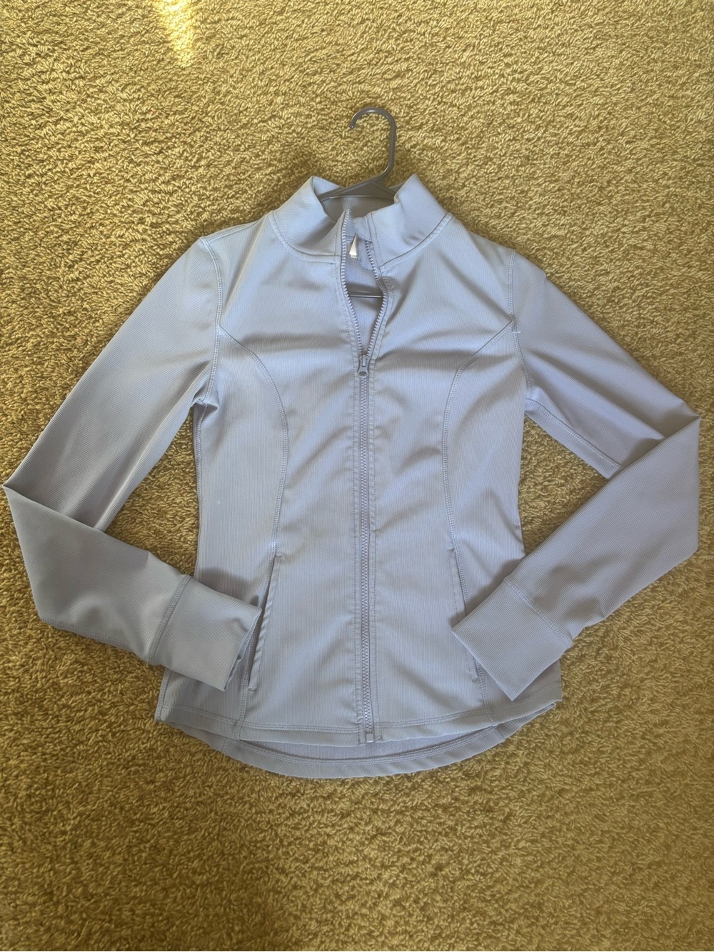 90 Degree By Reflex Light Blue Zip-Front Active Bomber Jacket